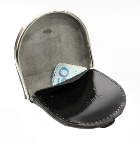 Podkówka Skórzana Średnia Z Metalowym Okuciem Accardi (PL) Skóra Naturalna Licowa 9 x 8.5 x 2 [cm]