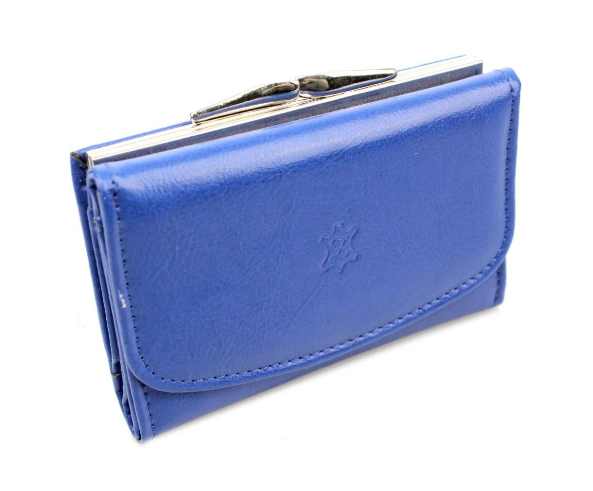 niebieski portfel damski