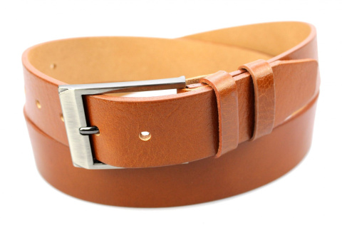 Pasek Męski Skórzany PAS-MAX (PL) Skóra Licowa EXTRA 35 mm TOFFI Klamra Tradycyjna k30