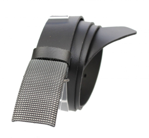 Pasek Skórzany COMPLEX (PL) Skóra Licowa 40 mm Klamra Pełna Na Bolczyk BLASZKA "PIXEL 2"