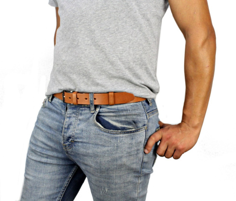 Pasek Męski Skórzany COMPLEX (PL) GŁADKI Skóra Licowa EXTRA 30 mm TOFFI