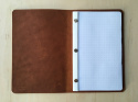Notatnik W Skórzanej Oprawie Whiskey + Pudełko Drewniane Wymienne Wkłady Skóra Licowa Vintage Solidny Notes