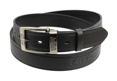 Pasek Skórzany COMPLEX (PL) Skóra Naturalna RAVEN 40 mm CZARNY Extra NADWYMIAR XXL