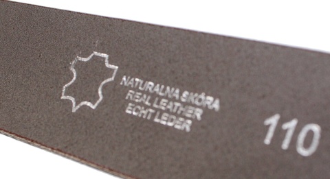 Pasek Skórzany Męski PAS-MAX (PL) Brązowy Gładki 40 mm Skóra Naturalna DW EXTRA