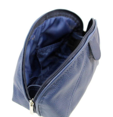 Skórzana Kosmetyczka Półokrągła ELKOR (PL) Średnia 21 x 12 x 7 [cm] K78