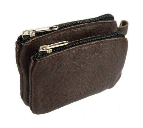 Etui Na Klucze Podwójne Portfelik Kluczówka POLSKA GALANTERIA (PL) Skóra Naturalna Na Jeden Komplet Kluczy 12 x 8 x 2,5 [cm]