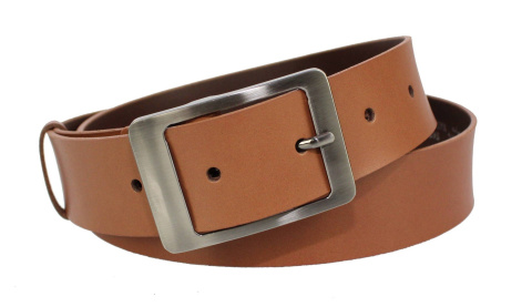 Pasek Damski Skórzany Gładki COMPLEX (PL) 40 mm JASNA SARNA Szeroki