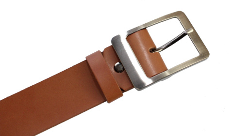 Pasek Damski Skórzany Gładki COMPLEX (PL) 40 mm JASNA SARNA Szeroki