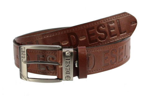 Pasek Męski Skórzany COMPLEX (PL) DESEL Skóra Licowa 40 mm KASZTANOWY