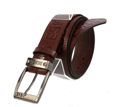 Pasek Męski Skórzany COMPLEX (PL) DESEL Skóra Licowa 40 mm KASZTANOWY