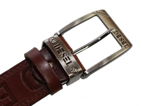 Pasek Męski Skórzany COMPLEX (PL) DESEL Skóra Licowa 40 mm KASZTANOWY