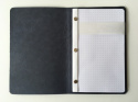 Notatnik W Skórzanej Oprawie Blue + Pudełko Drewniane Wymienne Wkłady Skóra Licowa Vintage Solidny Notes
