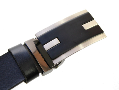 Pasek Męski Skórzany COMPLEX (PL) Gładki Z Pełną Klamrą Na Bolczyk Skóra Licowa 35 mm Wersja 6