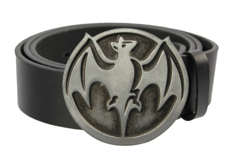 Pasek Skórzany COMPLEX (PL) Skóra Licowa 40 mm Klamra Pełna na Bolczyk BLASZKA "NIETOPERZ" CBOL40/43