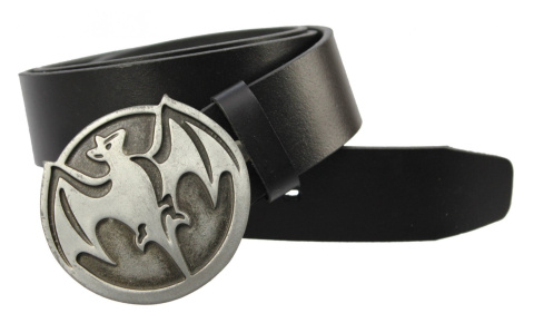 Pasek Skórzany COMPLEX (PL) Skóra Licowa 40 mm Klamra Pełna na Bolczyk BLASZKA "NIETOPERZ" CBOL40/43