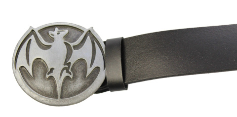 Pasek Skórzany COMPLEX (PL) Skóra Licowa 40 mm Klamra Pełna na Bolczyk BLASZKA "NIETOPERZ" CBOL40/43