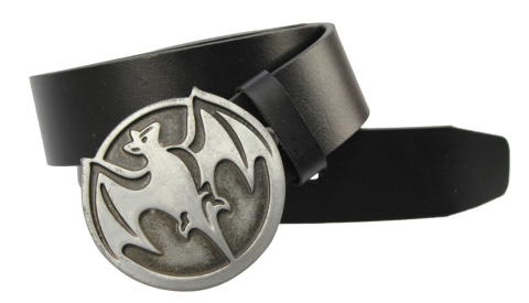 Pasek Skórzany COMPLEX (PL) Skóra Licowa 40 mm Klamra Pełna na Bolczyk BLASZKA "NIETOPERZ" CBOL40/43