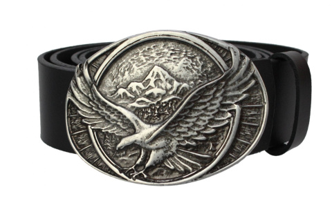 Pasek Skórzany COMPLEX (PL) Skóra Licowa 40 mm Klamra Pełna Na Bolczyk BLASZKA "ORZEŁ V" CBOL40/04