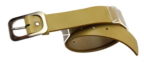 Pasek Skórzany Damski PAS-MAX (PL) Gładki 40 mm Skóra Licowa LIMONKA