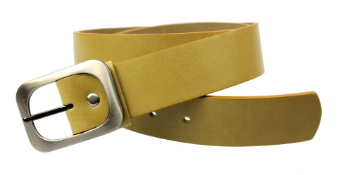 Pasek Skórzany Damski PAS-MAX (PL) Gładki 40 mm Skóra Licowa LIMONKA