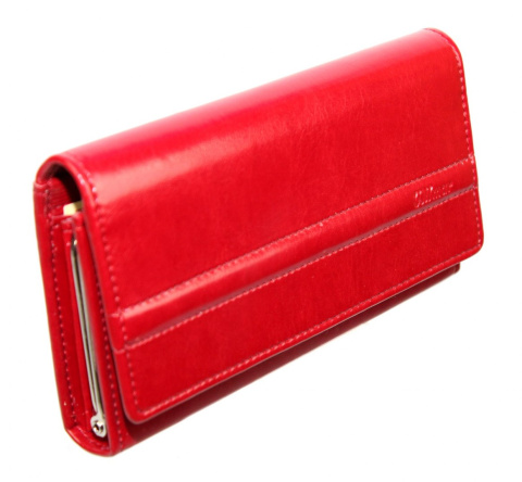 Portfel Damski WILMAR (PL) Klamra 16 cm Skóra Włoska Z Kartami P15 Wstawka 16,5 x 9 [cm]