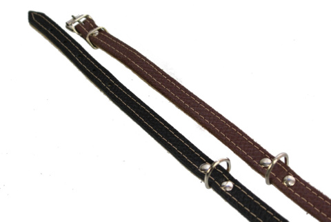 Solidna Obroża Dla Psa Skóra Naturalna 32-39 [cm] ZOO LESZCZ (PL) ZL0153