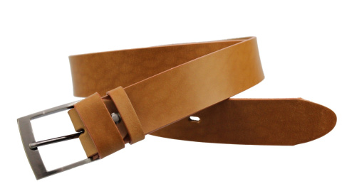 Pasek Męski Skórzany Polska Galanteria (PL) Gładki Skóra Naturalna Licowa Extra 40 mm Szeroki JUCHT