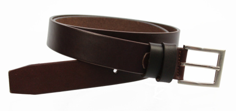 Pasek Skórzany Męski WIREX (PL) GŁADKI CIEMNY BRĄZOWY 35 mm Skóra Licowa Extra