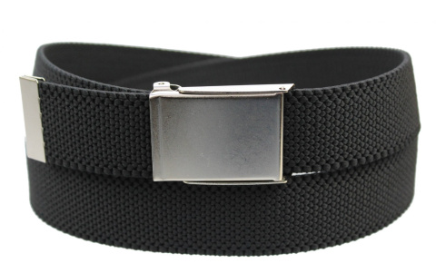 Pasek Gumowa Plecionka PolskaGalanteria.pl Super Rozciągliwy 40 mm Klamra Zatrzaskowa CZARNY
