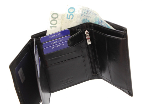 Portfel Męski Cefirutti Duży Pionowy Bez Zapinki Skóra Naturalna 7680272