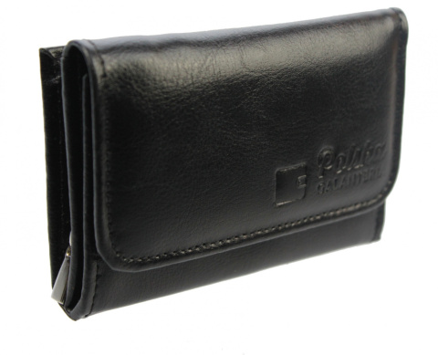 Portfel Damski Skórzany PolskaGalanteria 12 cm Suwak Skóra Naturalna Czarny D1208Z 12 x 9 x 3 [cm]
