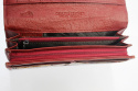 Portfel Damski Skórzany LORENTI Długi Suwak MAX Wewnątrz Skóra Naturalna Lakierowana 76111-DR-RFID