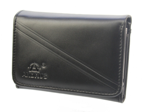 Wygodny Portfel Damski ANDRUS (PL) 12 cm Klamra Skóra Naturalna 12 x 9 x 3 [cm]