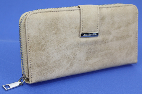 Portfel Damski Jennifer Jones Skóra Ekologiczna Tekstura Duży Max Z Suwakiem Piórnik JJ 11040-7 19,5 x 10,5 x 3 [cm]