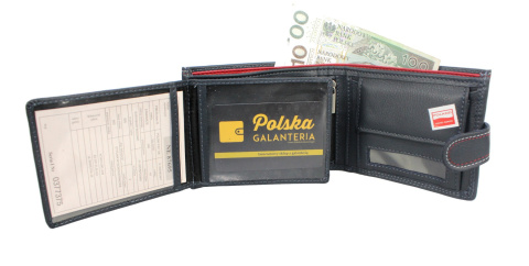 Portfel Męski Skórzany MARCO (PL) Duży Poziomy Z Zapięciem PM-232
