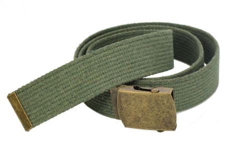 Pasek Parciany PolskaGalanteria Bawełniany PARCIAK 40 mm Klamra Z Rolką CIEMNY ZIELONY Szeroki