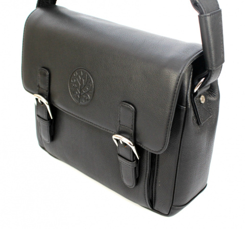 Ekskluzywna Torba Męska Skórzana BETLEWSKI Skóra Naturalna Średnia TBG-YM-205 CZARNY 30 x 26 x 9 [cm]