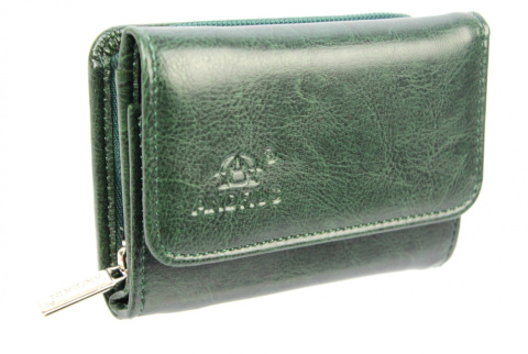 Portfel Damski ANDRUS (PL) 12 cm Suwak Skóra Włoska RIFD 12,5 x 9 x 3 [cm]
