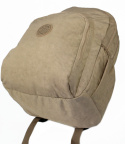 Praktyczny Plecak Materiałowy BAG STREET 2215 KAWA Z MLEKIEM 37 x 25 x 13cm