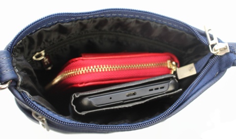 Torebka Skórzana MAGRE (PL) MEGI Mała Listonoszka Skóra Naturalna CIEMNY GRANATOWY