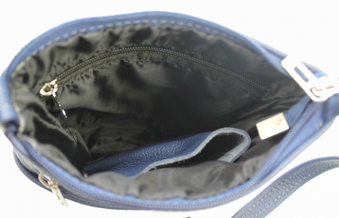 Torebka Skórzana MAGRE (PL) MEGI Mała Listonoszka Skóra Naturalna CIEMNY GRANATOWY