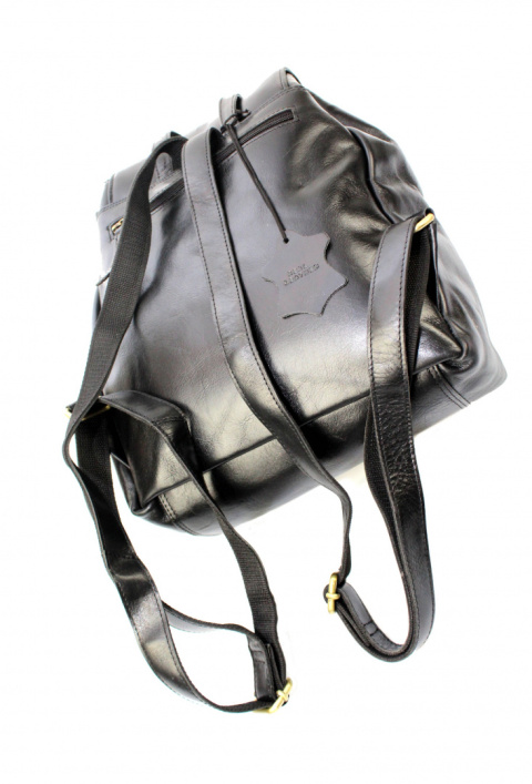 Plecak Skórzany ROVICKY Skóra Naturalna Licowa CZARNY 434-CCVT/1536 32 x 27 x 12 [cm]