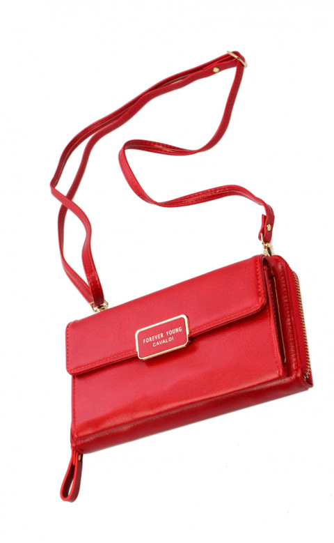 Portfel Damski Skóra Ekologiczna Cavaldi Duży Z Metalowym Suwakiem Torebka - Piórnik SF 1817-ML 19 x 11 x 5 [cm]