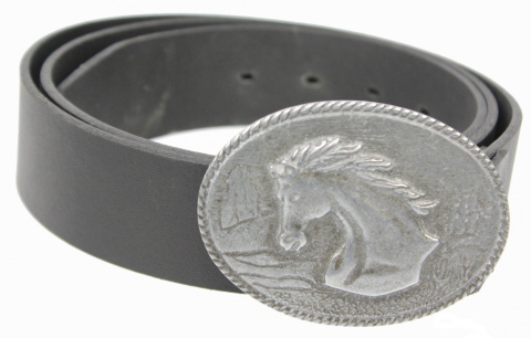 Pasek Skórzany COMPLEX (PL) Skóra Licowa 40 mm Klamra Pełna Na Bolczyk BLASZKA "KOŃ" CBOL40/26