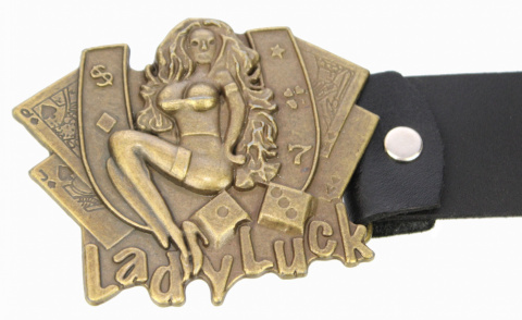 Pasek Skórzany COMPLEX (PL) Skóra Licowa 40 mm Klamra Pełna Na Bolczyk BLASZKA "LADY LUCK" CBOL40/30