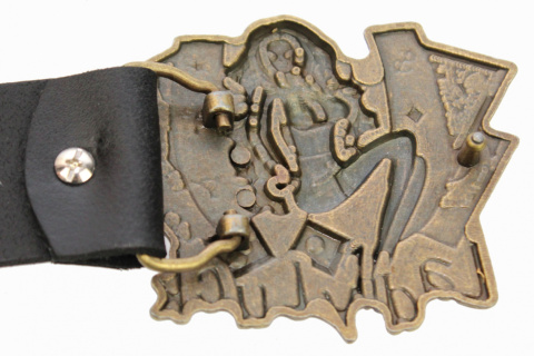 Pasek Skórzany COMPLEX (PL) Skóra Licowa 40 mm Klamra Pełna Na Bolczyk BLASZKA "LADY LUCK" CBOL40/30