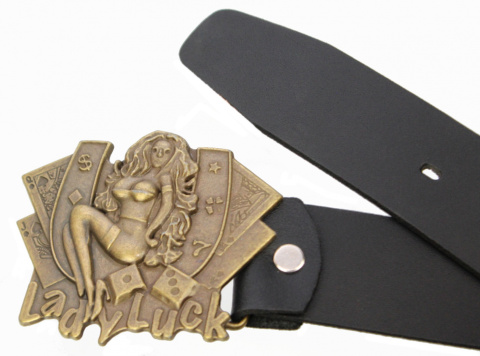 Pasek Skórzany COMPLEX (PL) Skóra Licowa 40 mm Klamra Pełna Na Bolczyk BLASZKA "LADY LUCK" CBOL40/30