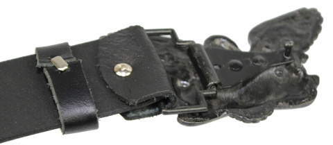 Pasek Skórzany COMPLEX (PL) Skóra Licowa 40 mm Klamra Pełna Na Bolczyk BLASZKA "BAD TO THE BONE" CBOL40/47