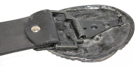 Pasek Skórzany COMPLEX (PL) Skóra Licowa 40 mm Klamra Pełna Na Bolczyk BLASZKA "CZASZKA" CBOL40/50