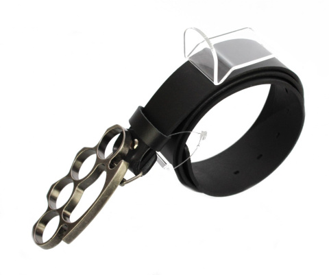 Pasek Skórzany COMPLEX (PL) Skóra Licowa 40 mm Klamra Pełna Na Bolczyk BLASZKA "KASTET MAT" CBOL40/52